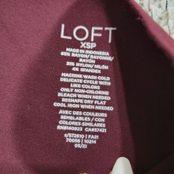 Loft petite leggings maroon sz xsp - Picture 4 of 12